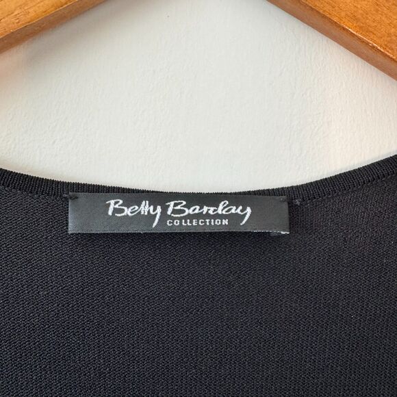 Betty Barclay Black and White Striped Floral Shirt Size 8 - Picture 5 of 6